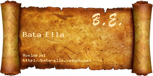 Bata Ella névjegykártya
